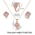 New Best-Selling Fashion Light Luxury Minimalist Rose Gold Women's Watch Necklace Bracelet Earring Set. 