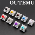 Outemu Switch for Keyboard 3Pin Linear Tactile Clicky Silent Switches for Mechanical Keyboards Gray White Red Blue Gaming Switch. 