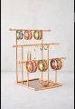 Gold Metal Jewelry Organizer - Necklace, Bracelet & Bangle Display Stand Holder. 