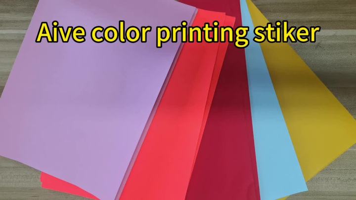 10 sheets A4 Color Stickers Paper,Laser Inkjet Printer Copier Craft