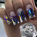 Irregular Aluminum Nail Glitter Sequin Aurora Sparkly Chunky Flakes Glitter Silver Gold Foil DIY Nail Decoration.