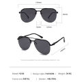 1/2/3 PCS New Sunglasses For Men's High-end Driving Uv Anti-metal Sunglasses Frameless Double Beam Pilot Car Glasses 9258. 