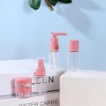 5pc/Set Travel Mini Makeup Containers – Refillable Plastic Face Cream Pots & Bottles for Cosmetics (Multicolor). 