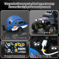 Q222 Q223 1:64 Mini RC Truck with Trailer Monster-Regulating Alloy All Terrain Remote Control Model Cars Toys for Kids . 