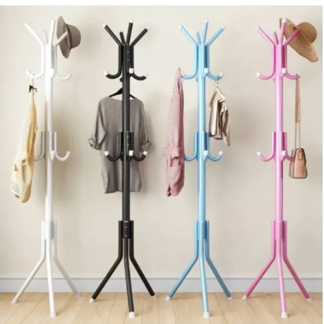 Tree Coat Clothes Hanger Stand with 12 hooks Single Pole Design (Requires Self Assembly) - Clothes Hangers |