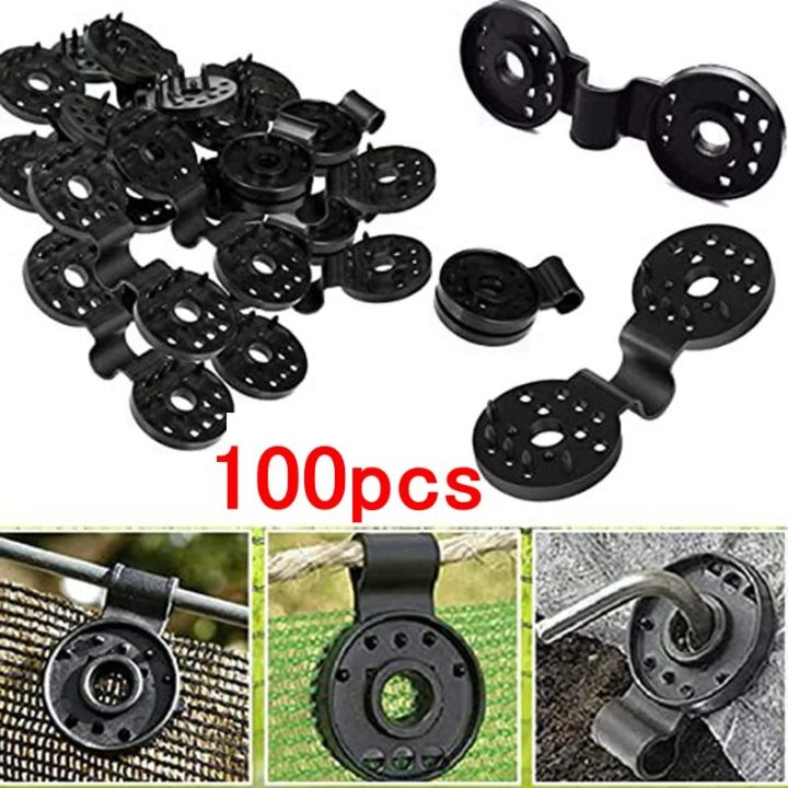 100pcs Sunshade Mesh Buckle Durable Can Withstand Bad Weather Conditions Locking Ring Design Tight And Firm Suitable For Garden