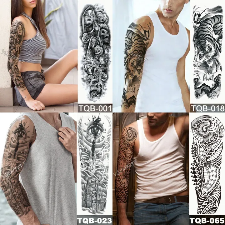 Large%20Full%20Arm%20Sleeve%20Tribal%20Totem%20Waterproof%20Temporary%20Tattoo%20Sticker%20Skull%20Totem%20Bird%20Wolf%20Tiger%20Fake%20Tatoo%20Body%20Art%20Men%20Women%20-%20Image%203