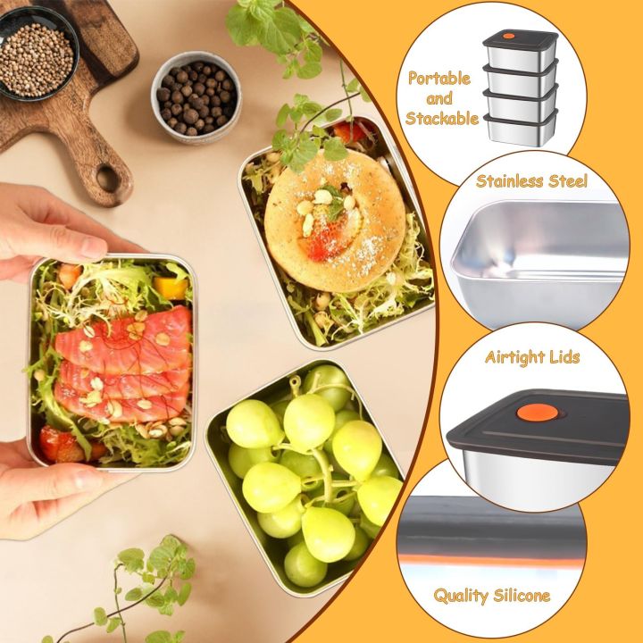 316%20Stainless%20Steel%20Food%20Storage%20Containers%20Airtight%20Lids%20Fresh-keeping%20Container%20Metal%20Refrigerator%20Container%20for%20Lunch,%20Picnic%20-%20Image%202