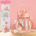 1100ml Cute Carton Plastic Cup Children Water Cup Sippy Cup Creative Handy Cup Duck Beak Children Cup Students Water Cup. 
