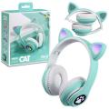 STN-28 Cute Cat Design Bluetooth Wireless Headphones, Deep Bass, FM Radio, SD Card Support, Built-in Mic, and Comfortable Design.