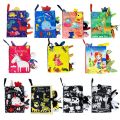 Baby Early Learning Toys Tail Cloth Book Parent-child Interactive Sound Paper Puzzle Cloth Book Rattle Black Red Yellow. 