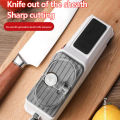Electric Knife Sharpener Dual-Sided Portable Kitchen Tool Professional Chef Accessories Fast Grinding System Home Sharpening Sto.