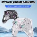 Wireless Bluetooth USB Wired Controller For  Switch Android IOS iPhone Steam PC TV Control Gamepad RGB Hall Accessories. 