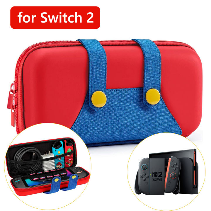 Slim Travel Case for 2025 Switch 2 Accessories, Waterproof EVA Hard Shell Protective Carrying Storage Hand Bag NS 2