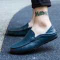 Men Shoes Casual Genuine Leather Mens Loafers Moccasins Designer Slip on Boat Shoes High Quality Chaussure Homme Plus Size 37-47. 