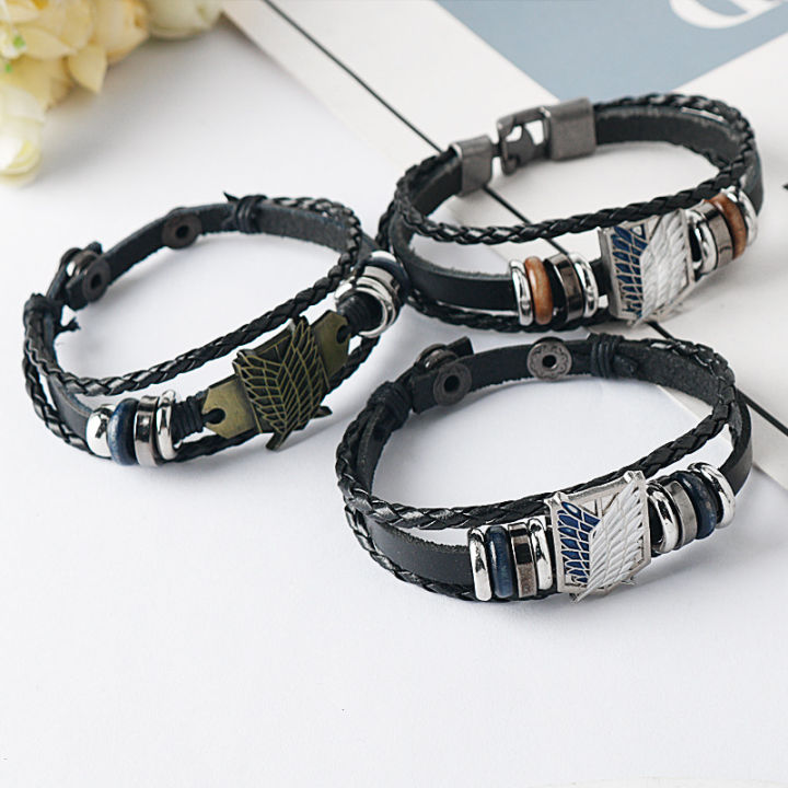Attack%20on%20Titan%20-%20Investigation%20Corps%20Logo%20Bracelet%20-%20Leather%20Weaving%20Handpiece%20-%20Image%202