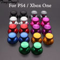 2Pcs=1Pair For PS4 Metal Grip Caps 3D Analog Thumbstick Aluminum Joystick Universal Cover Buttons For Xbox One Controller. 