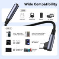 L Shape USB C To 3.5mm Jack Earphone Adapter Type C To 3.5mm Audio Cable Converter For iPhone 17 16 Pro Max 15 Samsung Huawei.