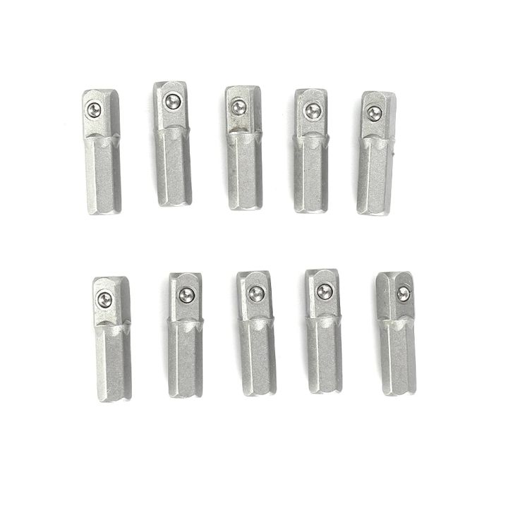 10pcs%2025mm%20Long%20Impact%20Socket%20Adapter%20Converter%201/4"%20Hex%20Shank%20To%201/4"%20Square%20Drive%20Hexagon%20Handle%20Adapter%20Converter%20Drill%20Tools%20-%20Image%206