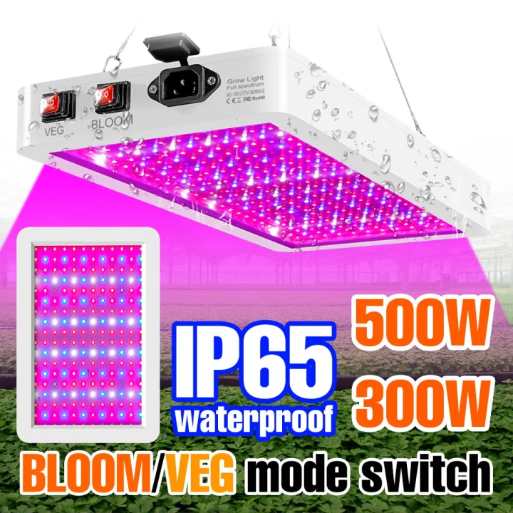 500W 300W LED Plant Grow Light Full Spectrum Flower Seedling Indoor ...