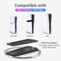 Portable Metal Vertical Stand for PS5 Slim/Pro Digital Disk Version Anti-Slip Base Holder for PS5 Pro Console Accessories. 