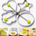 4pcs egg mold fried egg cooking mold shaper stainless steel kitchen pan cake. 