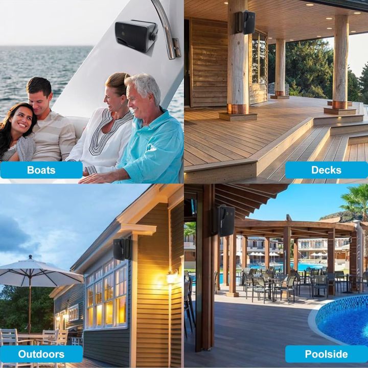 STUDIOFINIX%203.5%20inch%20200W%20Passive%203-Way%20Outdoor%20Speakers%20Clear%20Sound%20Wired%20-%20Weatherproof%20Wall%20Mount%20for%20Patio%20Marine%20Boat%202PCS%20-%20Image%206
