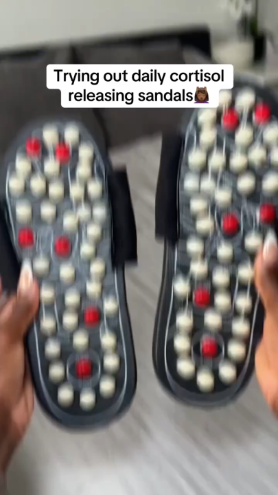 Spring Acupressure and Magnetic Therapy Accu Paduka Slippers for Full Body Blood Circulation Natural Leg Foot Massager Slippers For Men and Women ( Unisex )