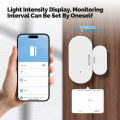 MOES Tuya Zigbee Smart Light-Sensing Door/Window Sensor, Wireless Open/Close APP Alert & Light Detection, Home Security.