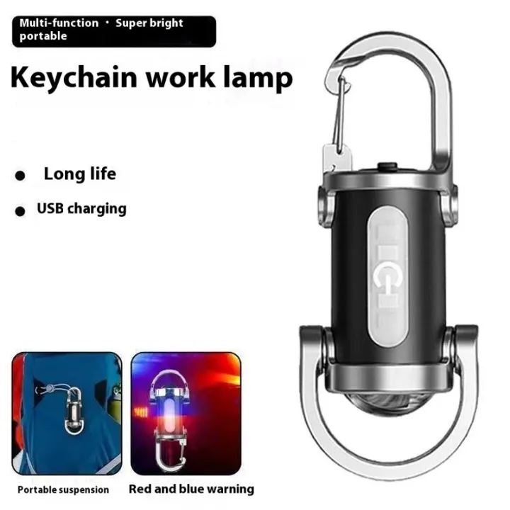 Emergency%20Keychain%20Light%20Rechargeable%20Keychain%20Flashlights%20800%20Lumens%20EDC%20COB%20Work%20Light%207%20Modes%20for%20Walking%20Searching%20Hiking%20-%20Image%202