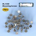 50PCS M.2 SSD Screw Kit with Screwdriver NVMe SSD Screws for PC Laptop Repair Phillips Flat Head Stainless Steel.
