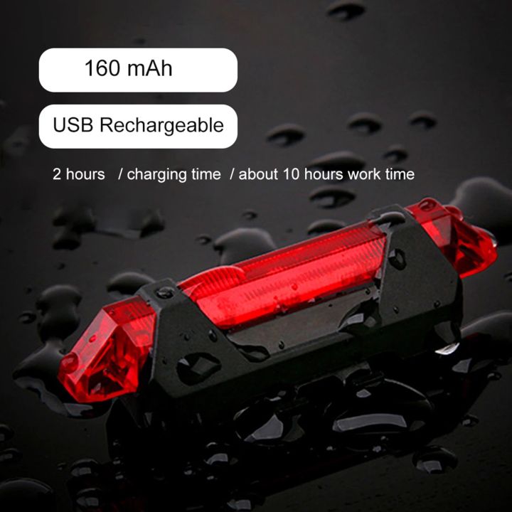 Bicycle Light Waterproof Rear Tail Light LED USB Rechargeable Mountain Bike Cycling Light Taillamp Safety Warning Light