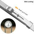 Stainless Steel Precision Tweezers Adjustable Slide Lock Antistatic Jewelry Eyebrow Craft For Electronic Component Repair Tools. 