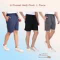 Men's 2 Pockets Premium Cotton Half Pant for Indoors & Outdoors(1Pcs)/EXPORT ESSENCE.