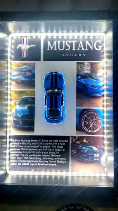 3D LED Car Frame | Wooden Light Box | Premium Diecast Car Display ...