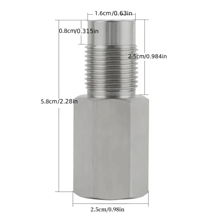 Universal%20%20Stainless%20Steel%20SS304%20Check%20Engine%20Light%20CEL%20mini%20catalyst%20O2%20Sensor%20Spacer%20Adapter%20%20M18X1.5%20-%20Image%205