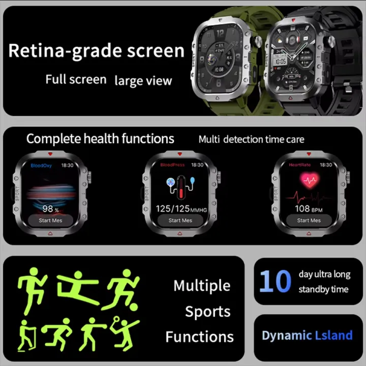 2026%20New%20Smart%20Watch%20Mens%20Outdoor%20Sports%20Fitness%20Tracker%20Health%20Monitor%202.01%20Inch%20Support%20Flashlight%20Bluetooth%20Call%20Smart%20Watch%20-%20Image%203