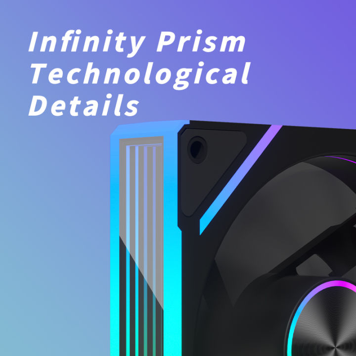 Power%20Train%20PRISM%208%20Pro%20Case%20Cooling%20Fan%203-sided%20Infinity%20Mirror%205V/3PIN%20ARGB%20Quiet%20Computer%20Cooling%20Fan%20-%20Image%203