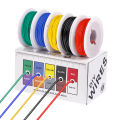 5 Colors 16/18/20/22/24/26/28/30 AWG Stranded Electrical Wire Flexible Silicone Tinned Copper Wires 18 Gauge Hookup Wire Cable. 