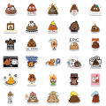 60Pcs Funny Poop Emoticons Sticker Poop Meme DIY Stickers Scrapbooking Phone Luggage Skateboard Waterproof Decals.