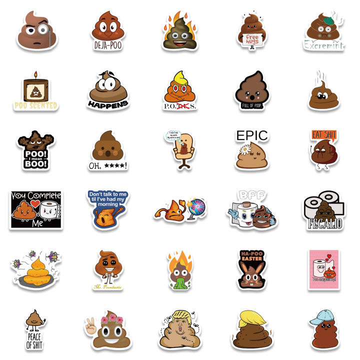 60Pcs%20Funny%20Poop%20Emoticons%20Sticker%20Poop%20Meme%20DIY%20Stickers%20Scrapbooking%20Phone%20Luggage%20Skateboard%20Waterproof%20Decals%20-%20Image%204