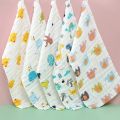 1/3Pcs Baby Towel Face Washcloth Muslin Squares Cotton Hand Wipe Six Layers Gauze for Bathing Feeding Kids Handkerchief 25x25cm.