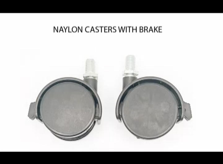 wheel casters for chairs, trolleys, and furniture with brake