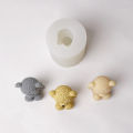 3D mini Bear Candle silicone mould Smile animal Bear Plaster Resin Crafts cement mold DIY handmade soap making supplies. 
