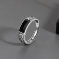 Fashion New Vintage Dragon Pattern Titanium Steel Ring Hip Hop Men Single Party Opening Adjustable Ring. 