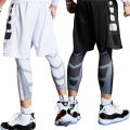 Men's Sports 3/4 Cropped Pants Gym Running Leggings Male Joggings Elastic Compressions Sweatpant Football Basketball Trousers.