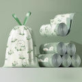 10/50/100PCS Kitchen Bathroom Disposable Drawstring Garbage Bag Printed Thickened Portable Garbage Bag Cartoon Home. 