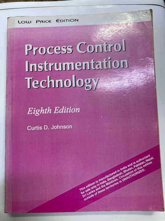 PROCESS CONTROL INTRUMENTATION TECHNOLOGY 8th EDITION BY CURTIS D JHONSON