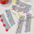 New Cute Colorful Heart Star Bow Pull-out Stretch Metal Hair Comb For Girls Broken Hair Finish Headband Fashion Hair Accessories. 