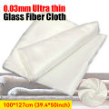 1mx1.27m 0.03mm Ultra Thin Fiber Glass Fabric Fiberglass Cloth Density High Temperature Resistanc DIY Fabric. 